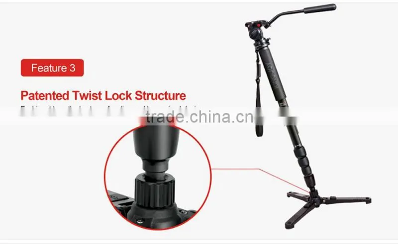 Kingjoy Qualified Aluminum Professional Monopod MP3008