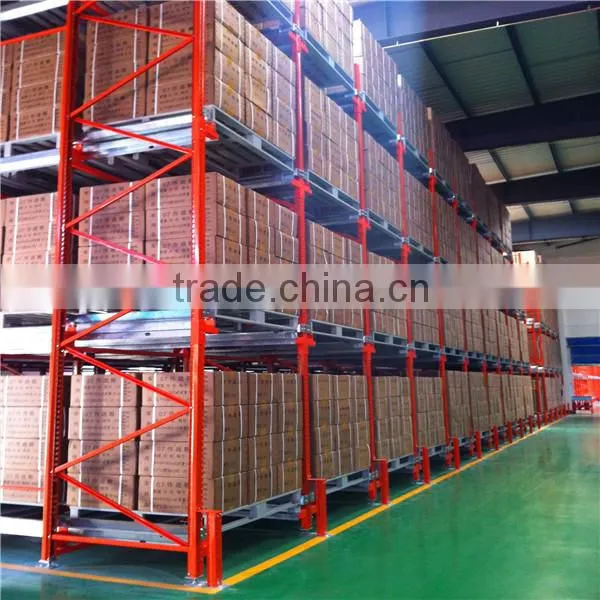 Movable heavy duty metal radio shuttle stacking rack