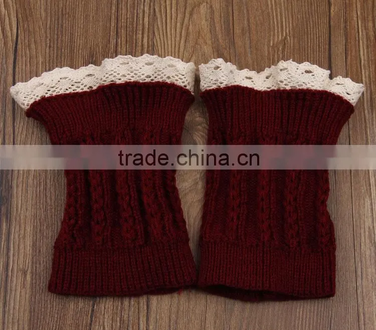 Wholesale Acrylic Crochet Leg Warmers For Women Sex Lace Leg Warmers