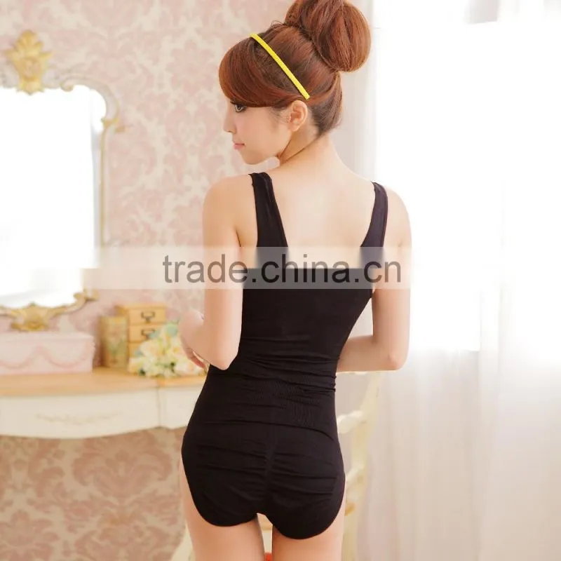 Waist Cincher Bodysuit For Ladies Latest Technology Black Color