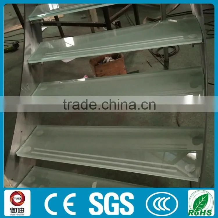 indoor used metal stairs glass stairs