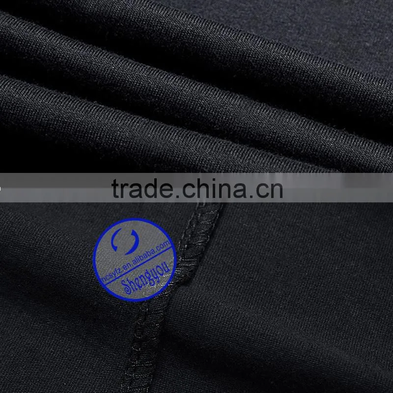 Wholesale new design embroidered mens black t-shirt