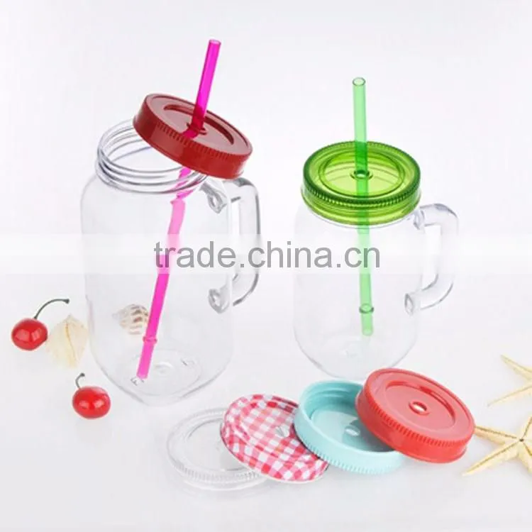 27oz Recycle Transparent Fruit Water Bottle, Handle Water Bottle With Straw