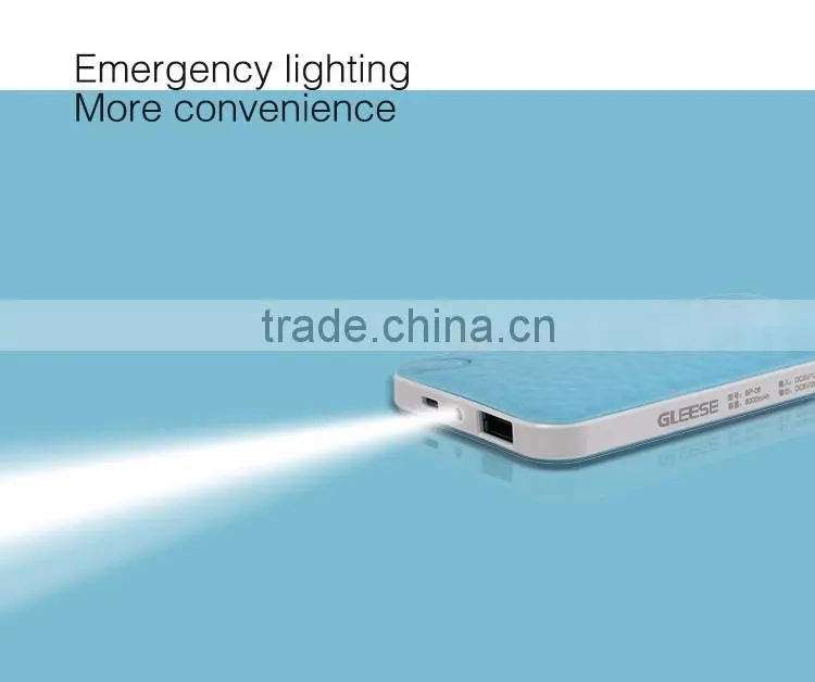 New design universal smart 6000mah mobile power bank for smartphone 2016