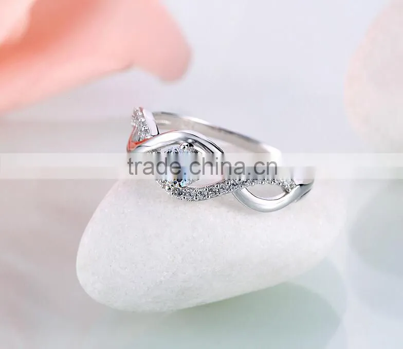 Fashion sterling silver cz jewelry rings for women