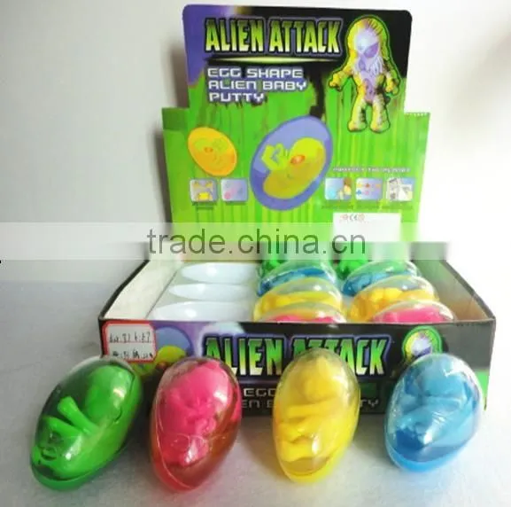 alien attack egg shape ,alien baby putty
