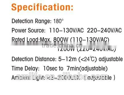 Fitting floodlight PIR infrared sensor