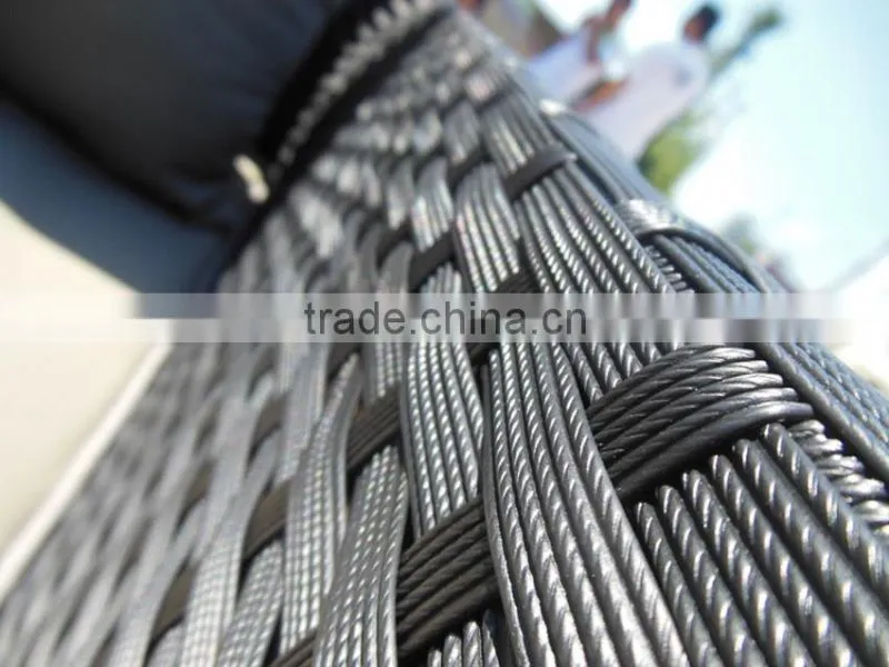 TEMPERED GLASS INDOOR/OUTDOOR RATTAN HIGH DINING TABLE