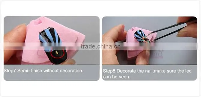 Carnial New Product Nail Stickers LED for 3D Nail Art Decoration Flickering LED Bulbs with NFC Signal