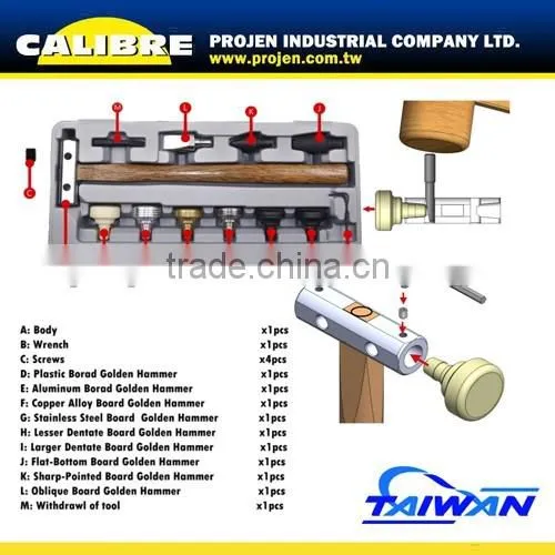 CALIBRE 12pc Changeable Hammer Kit Set