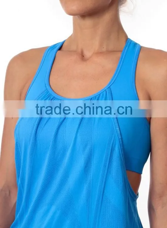 2015 Unique New Design Dry Fit 92% Supplex 8% Lycra Sexy Fitness T Shirts Tank Top Yoga Shirts for Women in Shanghai