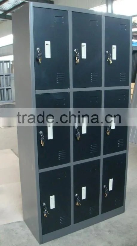China manufacture 9 door steel storage metal cabinet Steel Office Locker