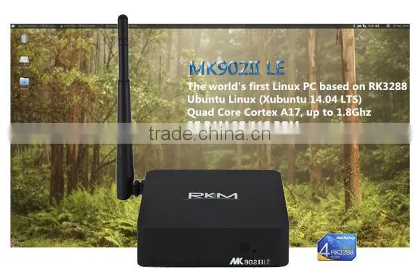Quad Core RK3288 A17 Linux MINI PC 2G RAM 8G/16G ROM WIFI, Gbit LAN Ubuntu