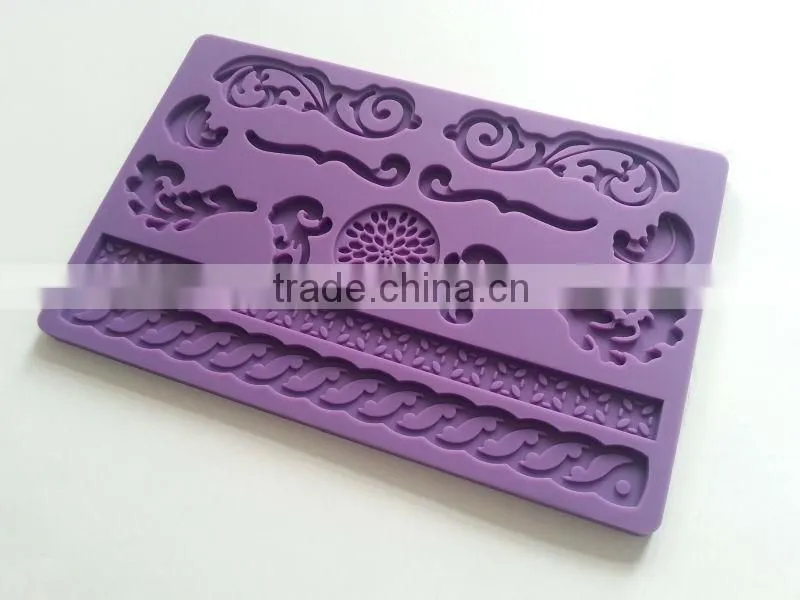 FDA LFGB Lovely silicone mold for cake fondant