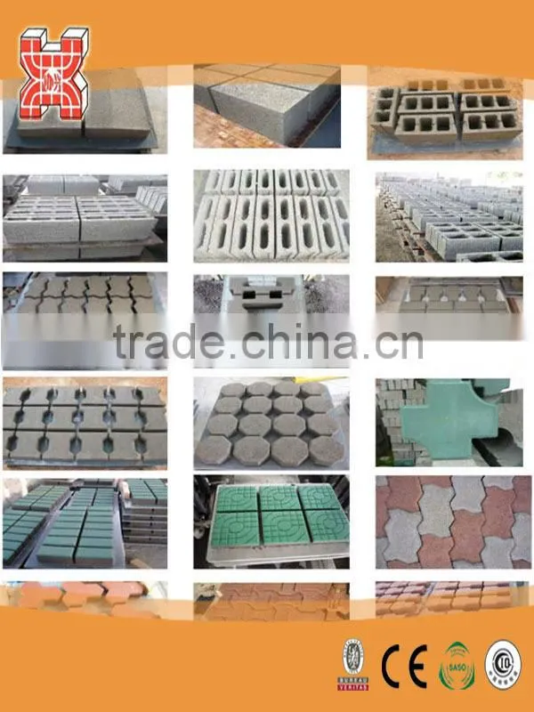 Automatic XQY10-50(QT10-15) concrete/cement block making machine by hydraulic pressure