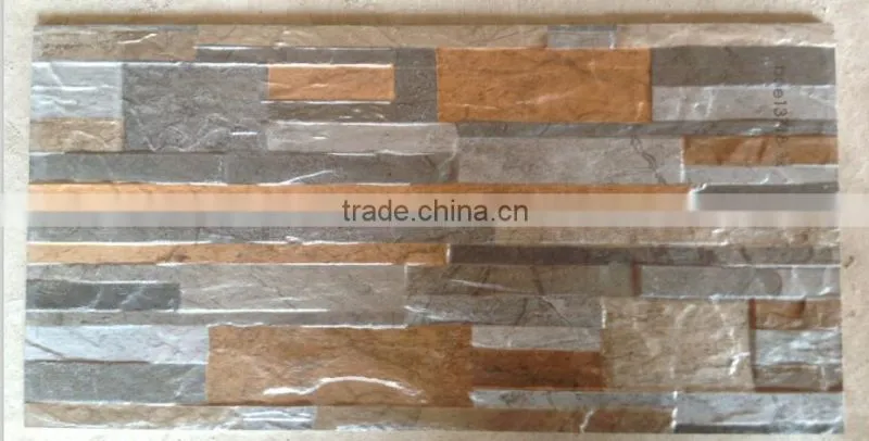 hot sale 3d inkjet 300x600mm exterior rustic wall tile