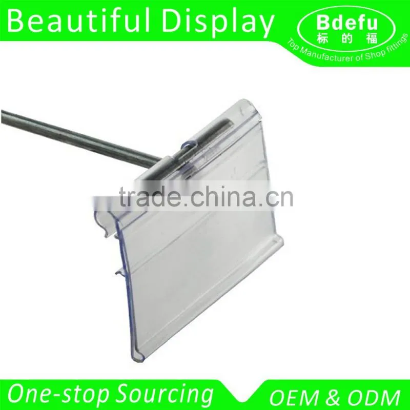 GOOD QUALITY PVC Plastic Price Label holder Sign Holder/ Plastic Label Display Price Holder