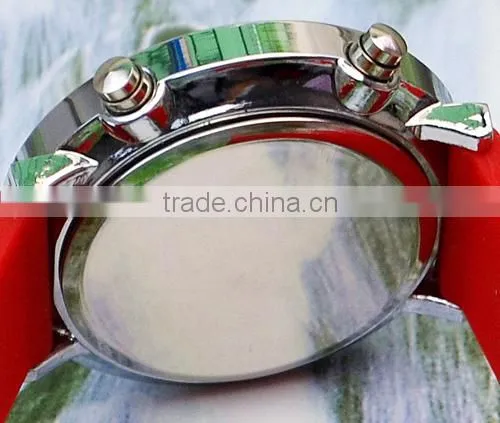 2014 new LED fashion crystal glass electronic 30ATM silicon watch(WJ-2386)