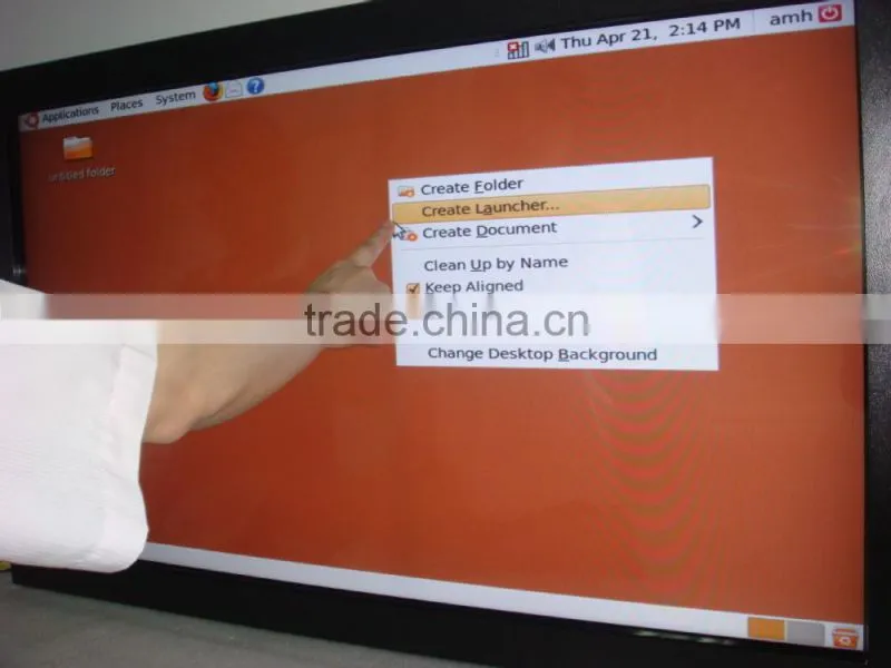 14' Wall Mount Advertising LCD Digital Signage Touch Screen OEM factory