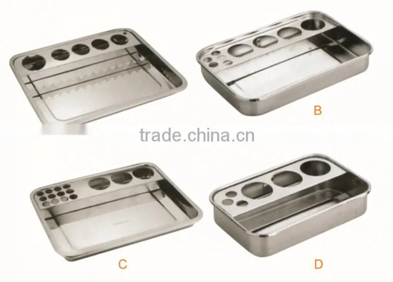 MK03-747 Hospital Surgical Medical Stainless Steel Medical Hollow Ware Instruments Treatment Plate without Bottles