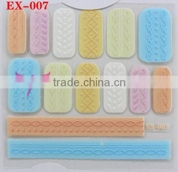 New nail knit foil sticker,2015 nail art sticker product