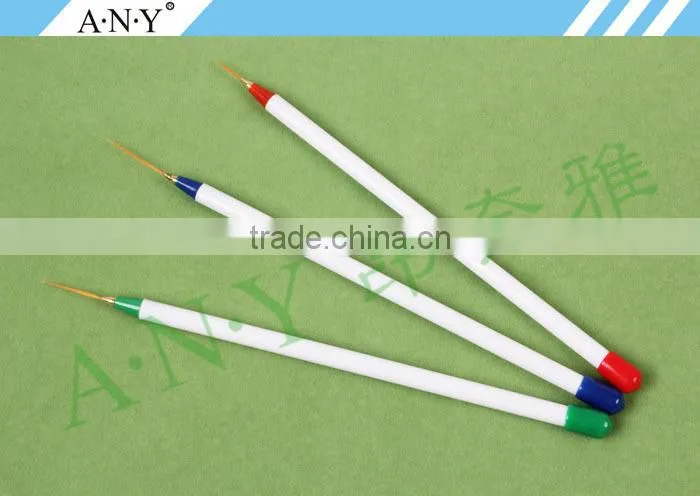 ANY Cheap Nail Art Tools 3PCS Plastic Nail Art Liner Brush Set