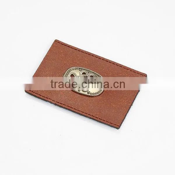 Fashion genuine leather patch leather patch label