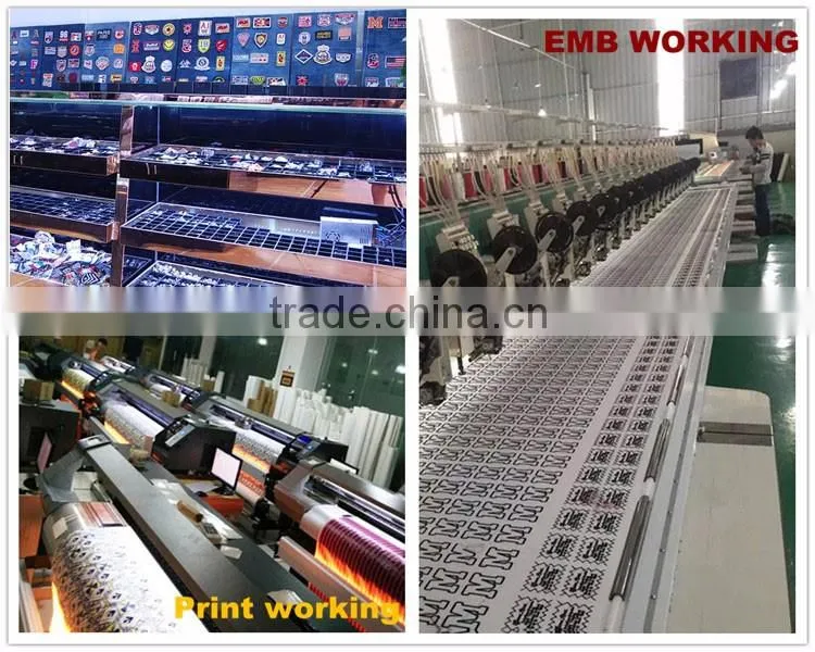 Custom woven labels low minimum cheap cham woven private labels for clothing