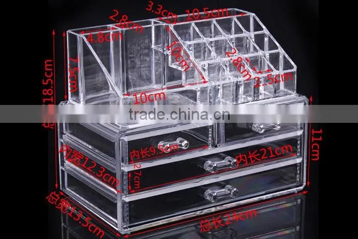 Hot sale acrylic jewelry & cosmetic storage display boxes