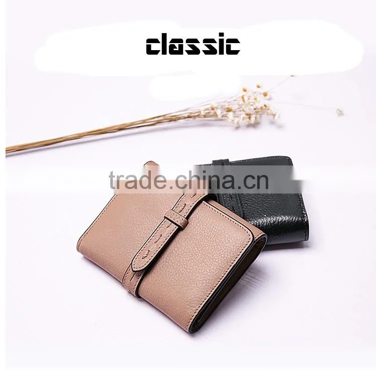 Champagne color ladies custom coin purse business travelling card wallet