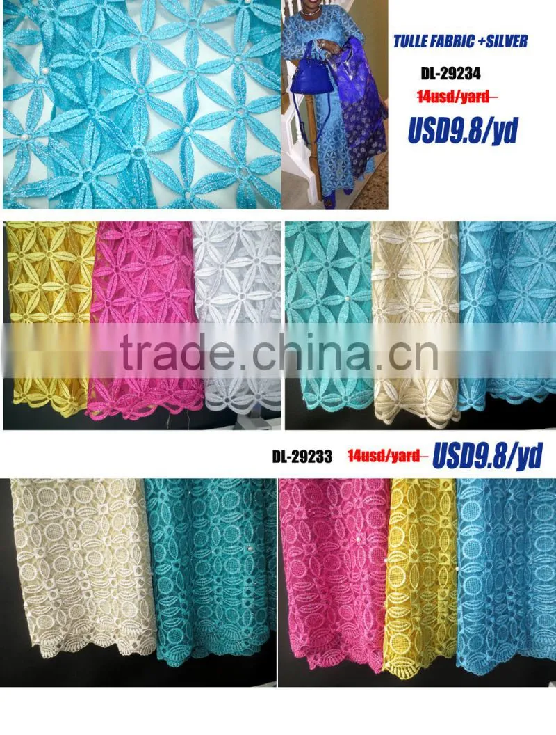 Net Embroidery Stones Laces/Hot Selling French Laces/Low Price French Net Laces