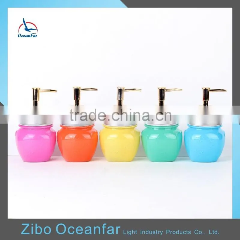 Hot Sale Colored Empty Square Pump Lid Glass Mason Jar