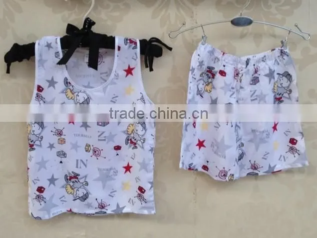 100% cotton baby pajamas sleeveless