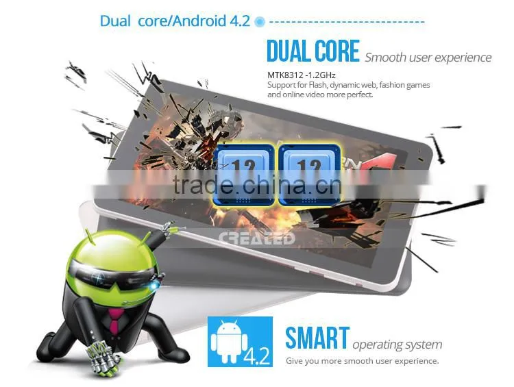 3g Android MTK8312 dual core 4GB Hard Disk built-in download games for tablet android