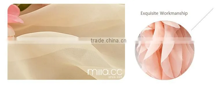 Hot sale 2016 wholesale blush chiffon ruffled wedding chair cover sash hood
