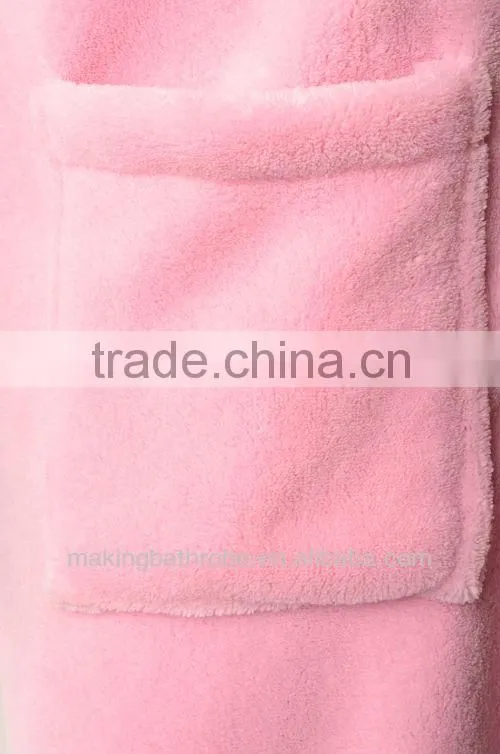 kids microfiber bathrobe coral fleece
