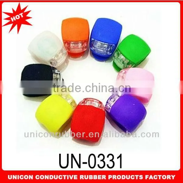 2014 Newest design Colorful hot wheels led bike lights with silicone shell high brightness led UN-0331