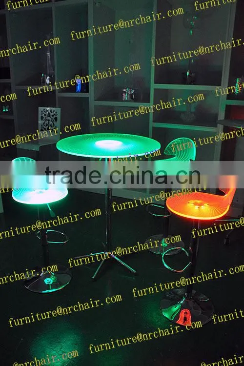 spyra modern led table and bar stools acrylic furniture