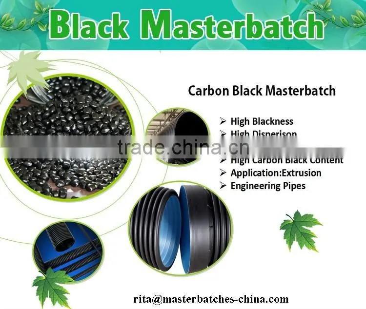 Commen Carrier EVA black masterbatch with high pigment for Pipe