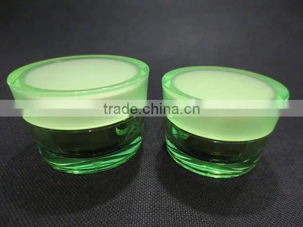 Taper Shaped Acrylic Cream Jar and Acrylic Lotion Pump Bottle for cosmetics