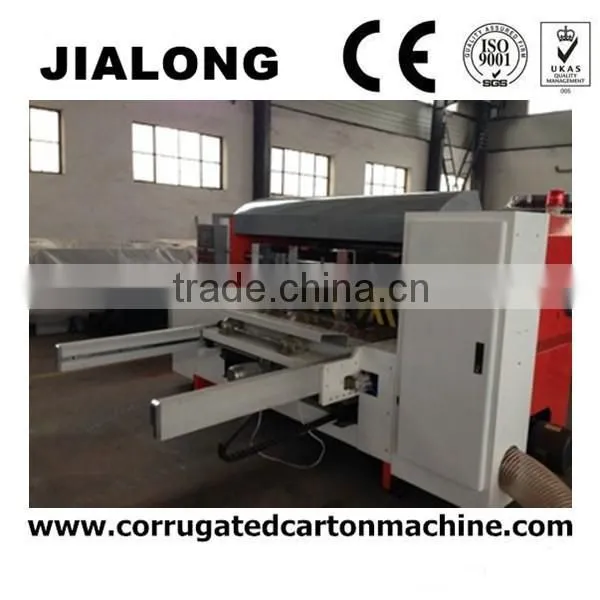 JL-1 semi-auto flexo printer rotary die cutter/ corrugated cardboard roller carton machine