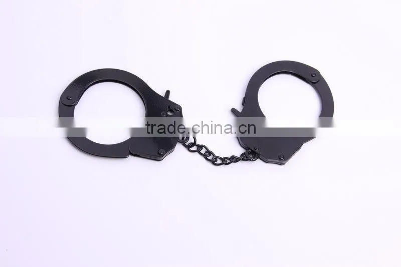 New funny custom metal chain handcuffs, Black ankle cuff