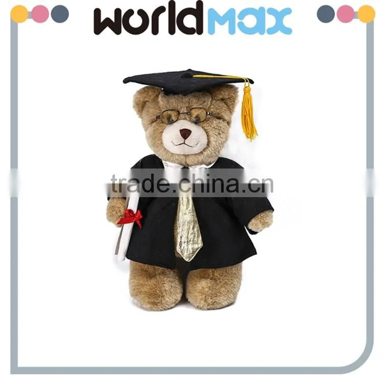Kid Gift OEM Enterprise Plush Bear With Doctorial Hat Cartoon Toy Doll