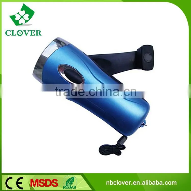 Phone charger hand crank led dynamo flashlight,led emergency flashlight