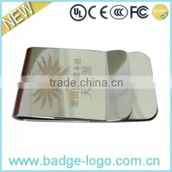 cheap custom logo metal money clip