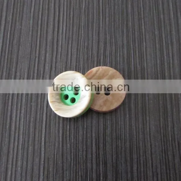 Special Technich Made Wooden Color Plastic Button