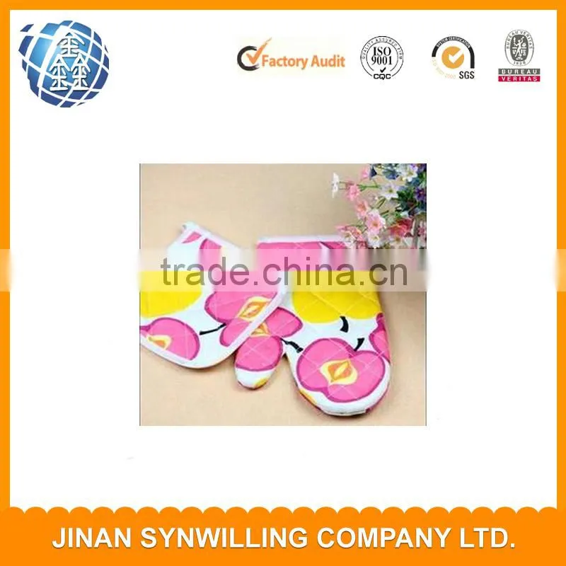 100%cotton printed kitchen pot holder & funny oven glove