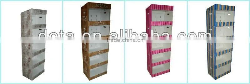 New arrival design paper dispaly racks,5 tier corrugated carboard display stand
