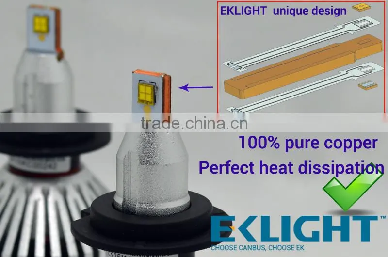 EK LIGHT Smart System TUV Factory 6-30V DRL Function H7 H4 D1 D2 D3 D4 Canbus h4 car led headlight
