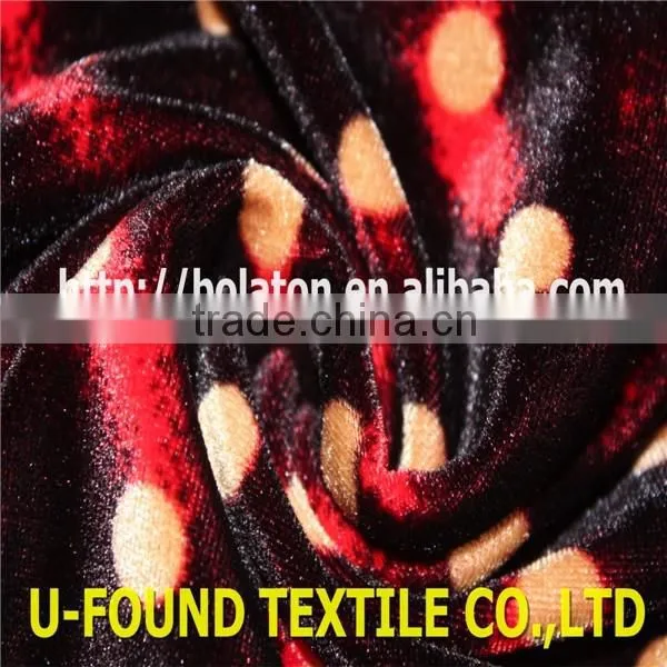 China Factory Red Beautiful Spot Korean Polyester Spandex Fabric,Hot Selling In India And Middle East Market